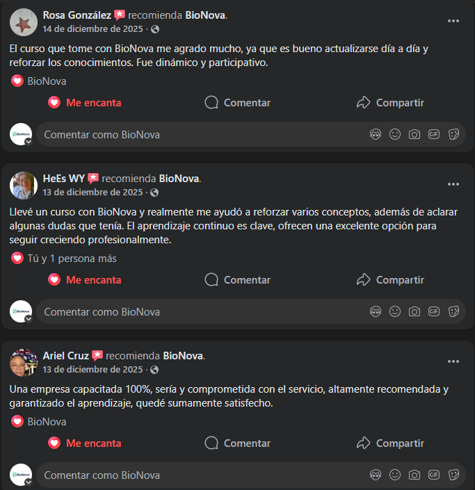 Testimonio 2 de alumna BIONOVA