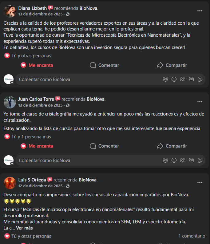 Testimonio 3 de alumna BIONOVA